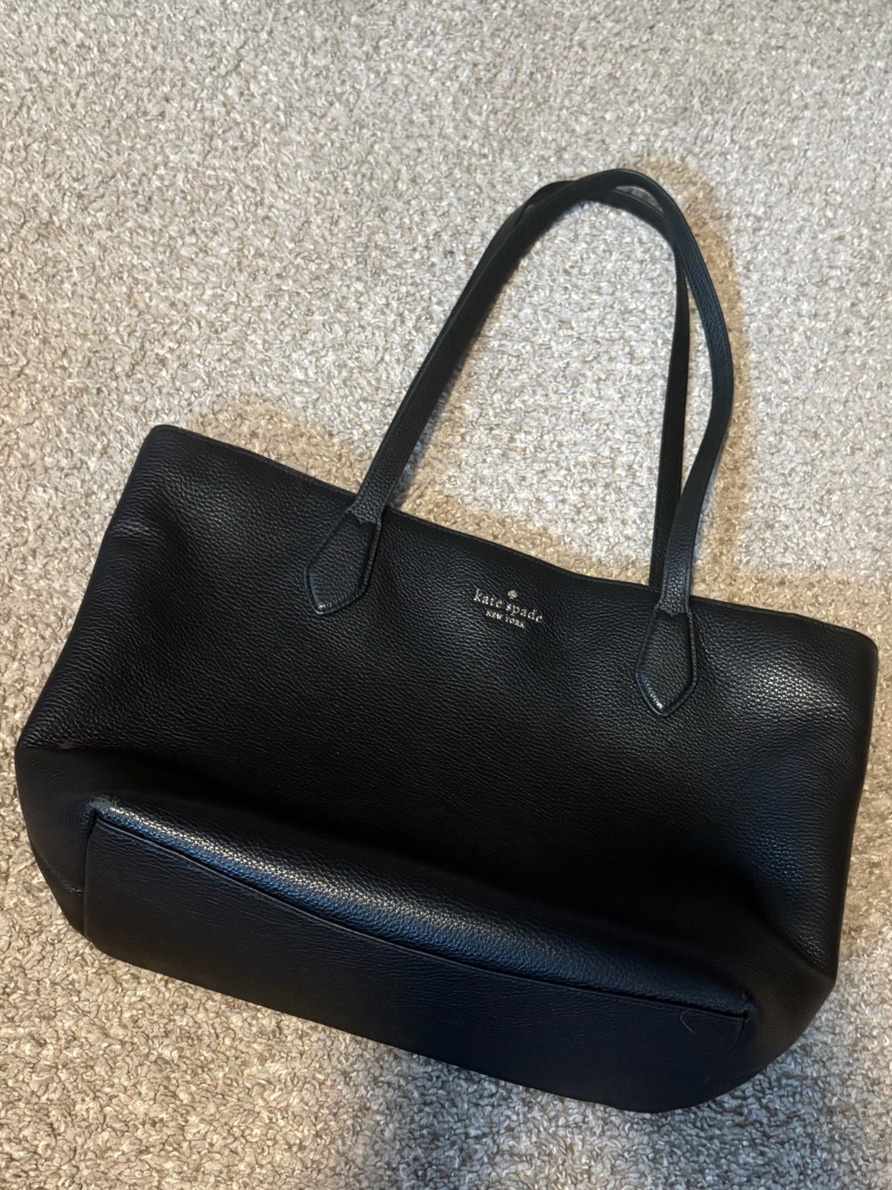 Kate Spade Black Leather Medium Tote